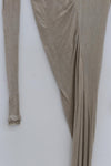 Marc le bihan shoulder lace long -sleeved dress 2864 tilleul